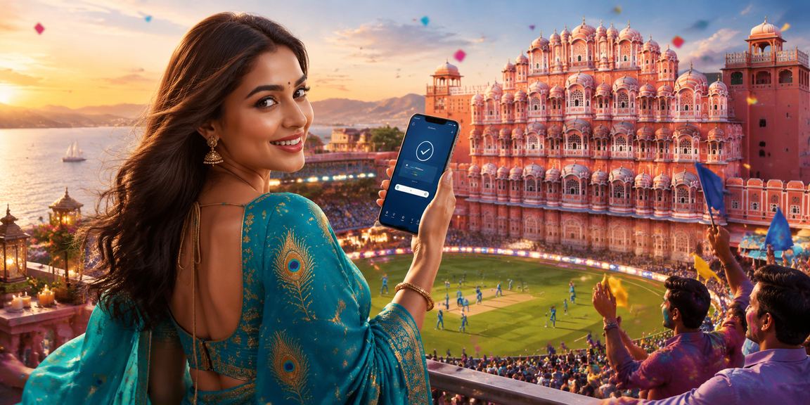 Excited players enjoying cricket betting outdoors in Jaipur